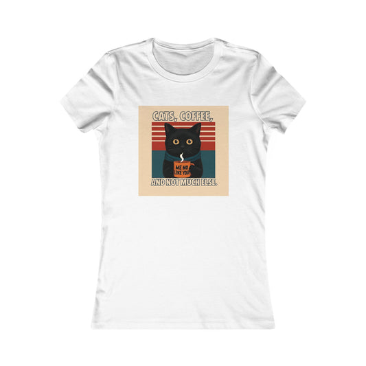 Retro Cat Lover Tee, Cute Cat Graphic Shirt, Women's Casual Top, Gift for Cat Lovers, Fun Everyday Wear