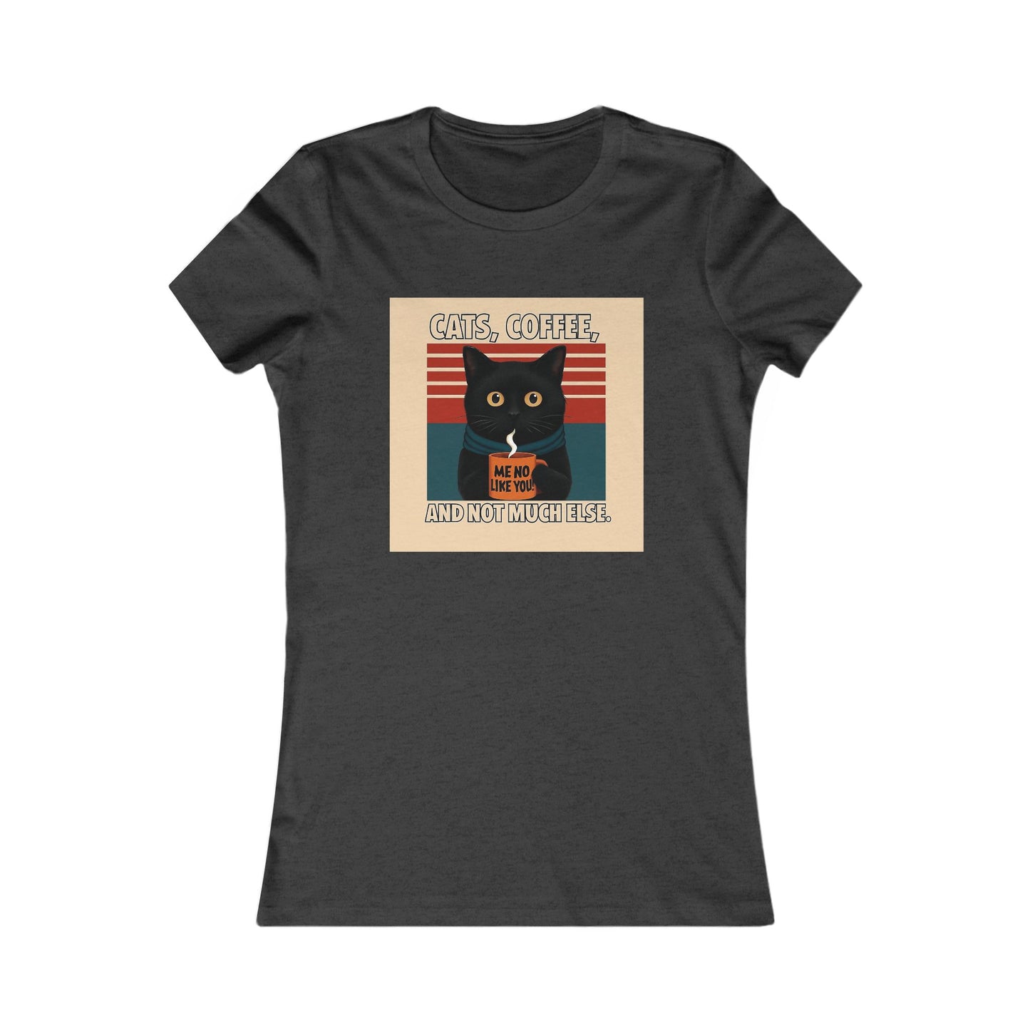 Retro Cat Lover Tee, Cute Cat Graphic Shirt, Women's Casual Top, Gift for Cat Lovers, Fun Everyday Wear